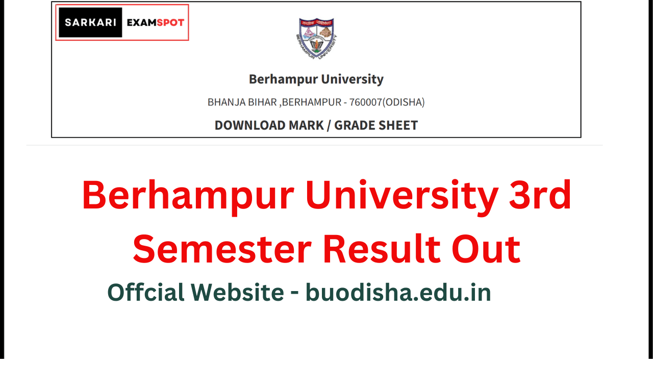 Berhampur University 3rd Semester Result