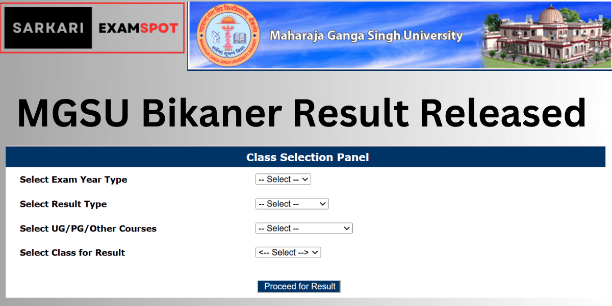 MGSU Bikaner Result