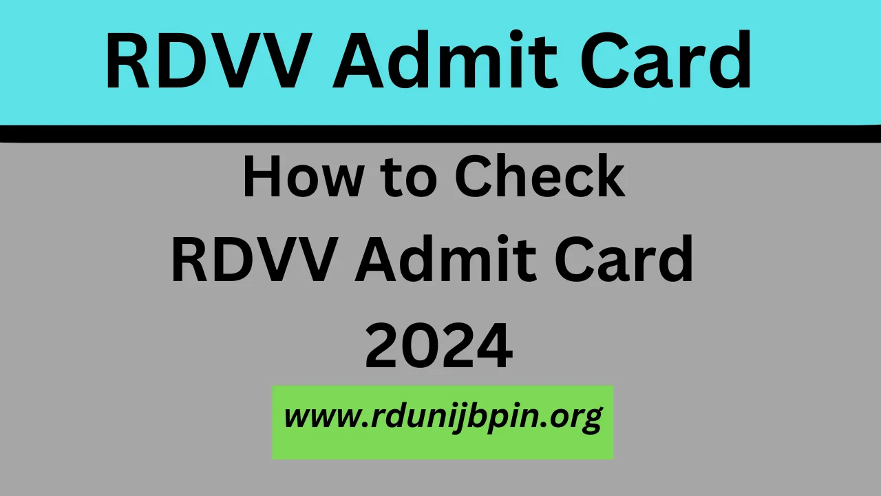 RDVV Admit Card