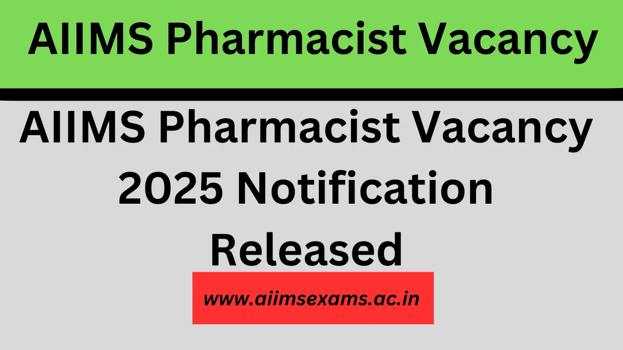 AIIMS Pharmacist Vacancy 2025