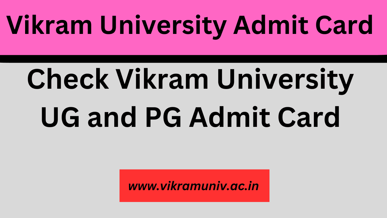 Vikram University Admit Card 2025