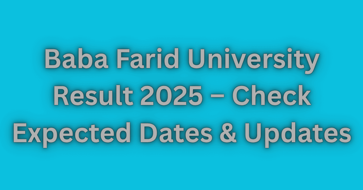Baba Farid University Result